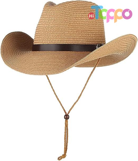 Outdoor Foldable Summer Western Cowboy Wide Brim Panama Fedora Straw Sombrero Rancher Cap