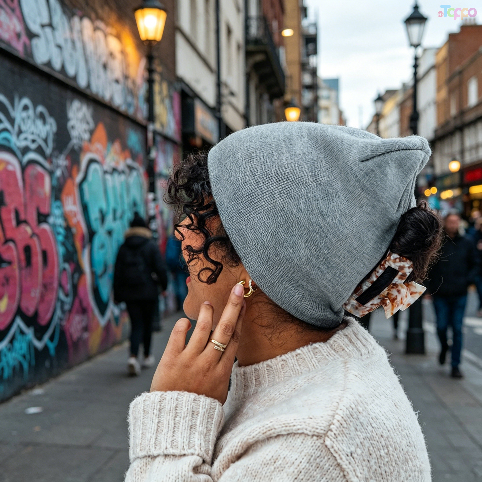 Magnetic Opening Ponytail Beanie Cap