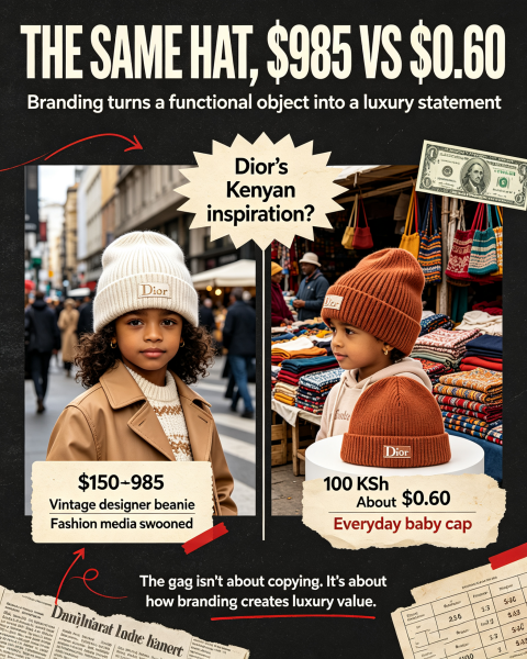 A $150 Dior Beanie vs. a $0.60 Kenyan Baby Hat