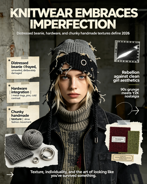 The Distressed Beanie Is 2026's Most Confusing Trend