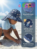 Summer UPF50+ Sun Protection Beach Play Hats with Neck Flap 
