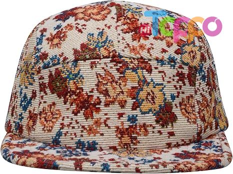 Multi-Color Unique Flower Designs Caps 