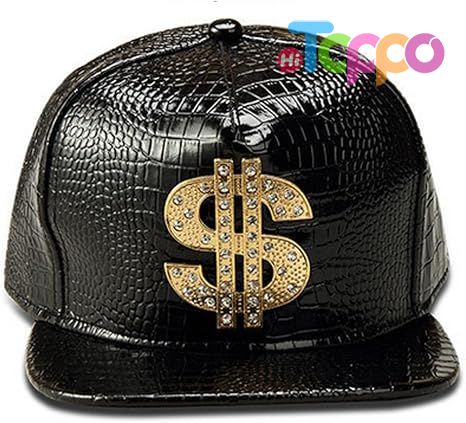 Hip Hop Flat-Brimmed Rock Adjustable Snapback Hat for Men and Women