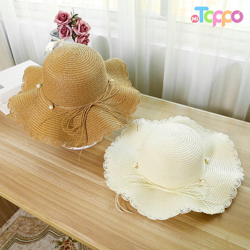 Summer UPF Flower Womens Wide Brim Sun Straw Hat with Bow 