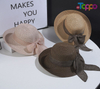 Hot Sale Summer UPF Womens Wide Brim Sun Straw Hat with Ribbon