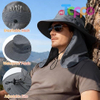 Custom Wide Brim Sun Bucket Hat with Neck Flap UPF 50+ UV Protection 