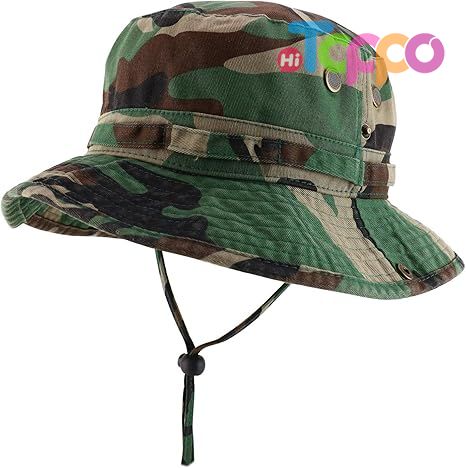 Big Oversized Jungle Boonie Bucket Hat with Chin String Fits Upto XXXL