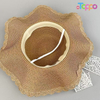 Girls Summer Wide Brim Sun Beach Hats wIth Lace Trim
