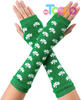 Custom Printed Elbow Length Knitted Arm Warmers Women's Fingerless Gloves 