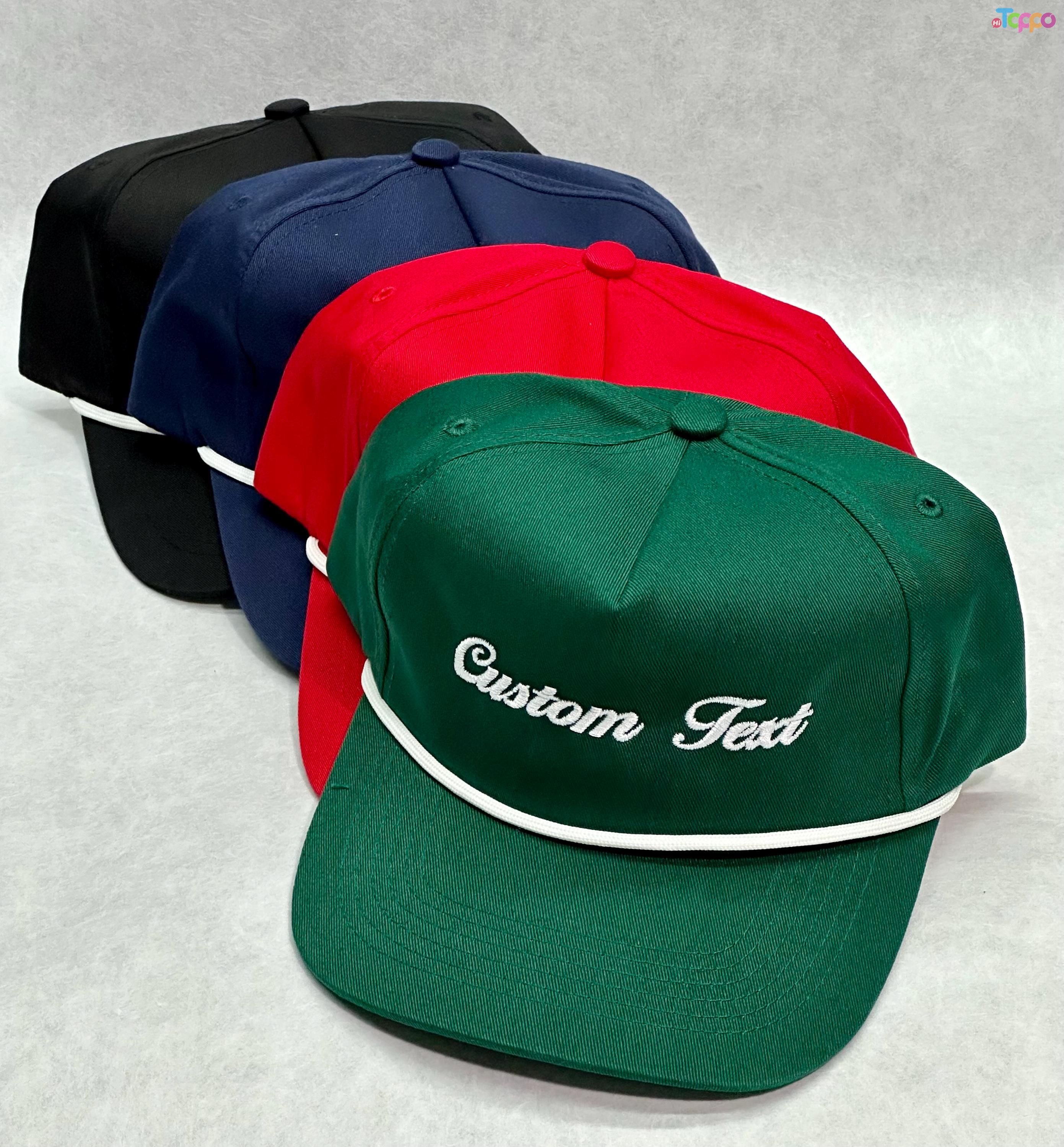 Custom 5-Panel Family Set Snapback Caps with Embroidery