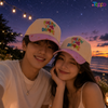 Stars Printing Brim with Embroidery LOGO Baseball Caps