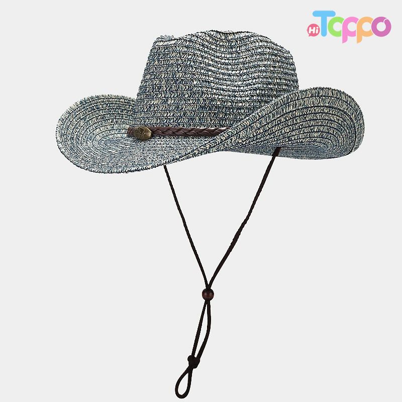 Spring Summer Wide Brim Shapeable Cowboy Straw Hat