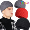 Hot Sale 3 Pack Wool Fisherman Beanies Short Knit Watch Cap Cuffed Hats