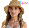 Summer Wide Brim Packable Sun Hat Womens Travel Straw Fedora Hat