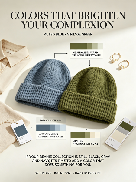 2026's Brightest Beanie Colors: Muted Blue & Vintage Green