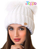 Custom 2 Pom Cable Knit Winter Warm Fleece Hat Wool Snow Cuff Ski Cap Beanie 