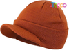 Custom Warm Double Knit Cuff Beanie Cap Watch Radar Hat Men's Winter Beanie Hat with Brim 