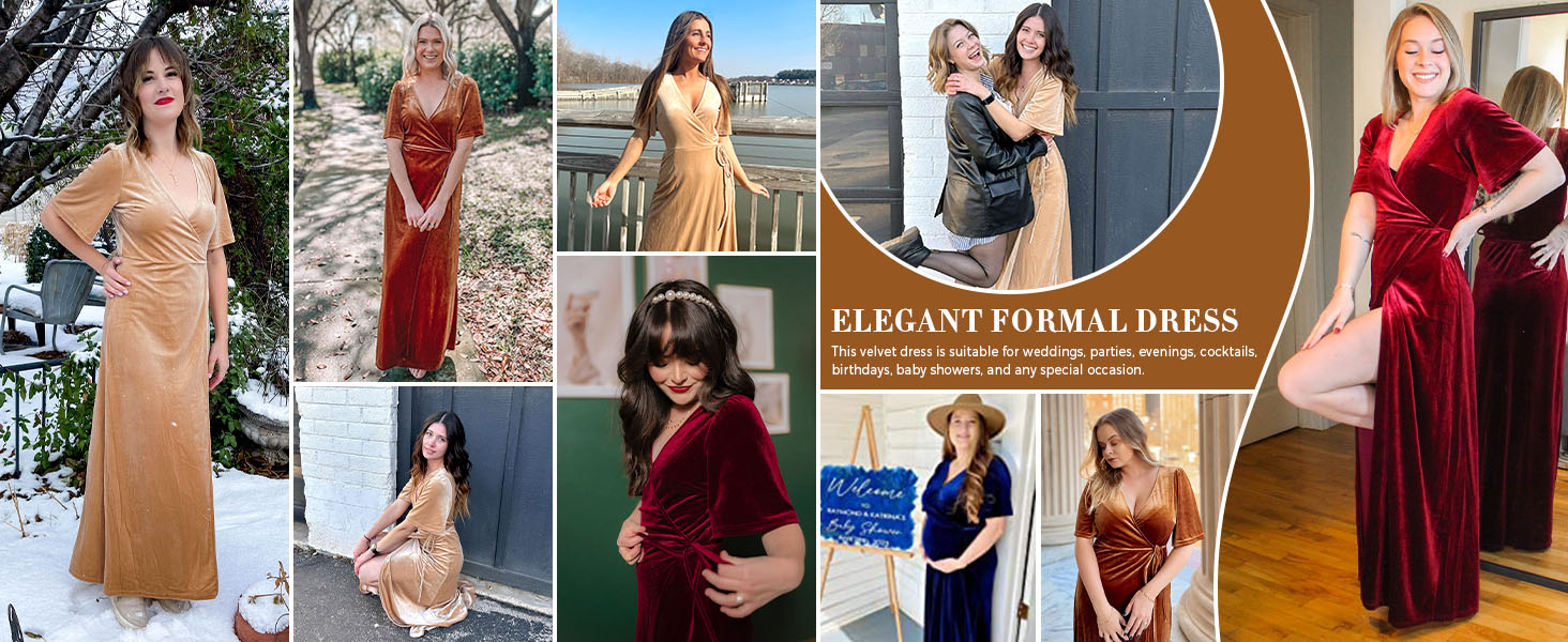 v neck formal dress for women