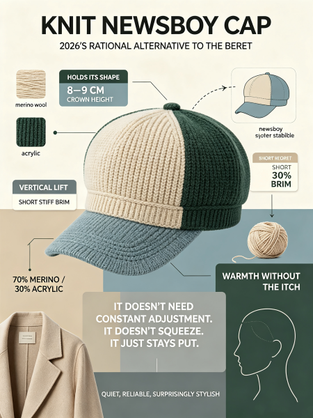 The Knit Newsboy: The Beret Alternative That Stays Put