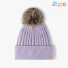 Classic Soft Warm Chunky Cable Knit Hat with Pom Pom Thermal Winter Cuffed Cap
