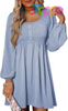 Custom 2026 Casual Long Sleeve Mini Dress for Women 