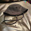  Custom Elegant Rhinestone Handmade Crystal Embellished Knit Cap Bucket Hat