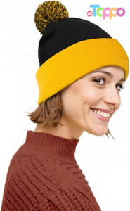  Custom Women Winter Cozy Acrylic Knit Beanie Hat with POM POM