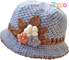 Wholesale French Thicken Women's Flowers Knitted-Woolen-Hat Fashion Beanie-Hat Lady Crochet-Bucekt-Hat 