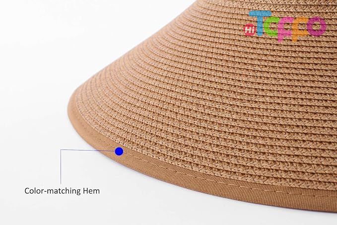  Summer Packable Floppy Wide Brim Cap Women Sun Visors Foldable Straw Hats