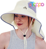 Hot Sale UV Sun Protection Foldable Neck Flap Wide Brim Fishing Hat with Ponytail Hole 