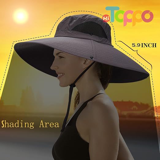 Hot Sale Women Super Wide Brim Sun Hat UPF50+ Waterproof Bucket Hat