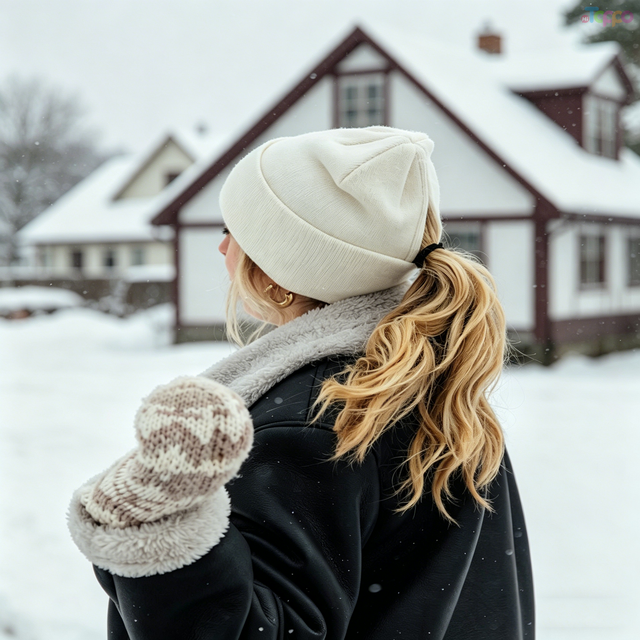 Magnetic Opening Ponytail Beanie Cap
