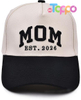 Vintage Two-Tone Women's Baseball Cap with Mama Hat 