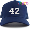 Number 42 Collegiate Varsity Font Embroidered Oversized 5 Panel XXL Trucker Mesh Cap