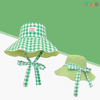 Women Reversible Plaid Sun Bucket Hats