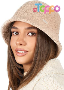 Hot Sale Winter Faux Fur Fuzzy Bucket Hat for Women 