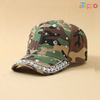 Hot Sale Camouflage Print Rhinestone Decor Baseball Cap Adjustable Sun Hat 