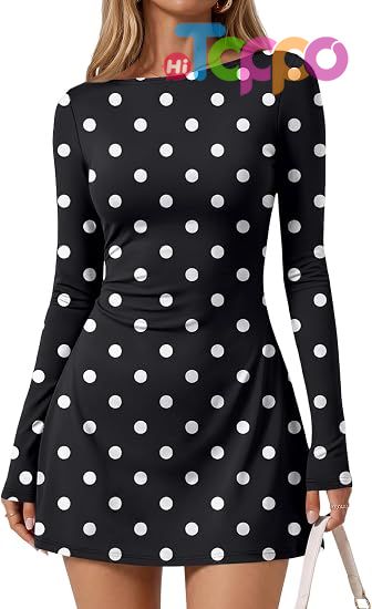 Custom 2026 Fall Mini Dresses Long Sleeve Bodycon Y2K Dress