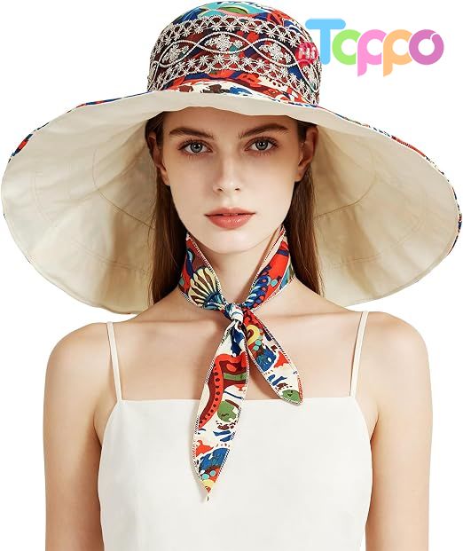 Summer Foldable Floppy Sun Reversible Vacation Beach Wide Brim UPF 50+ Fishing Bucket Hat