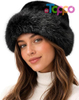 Winter Fur Bucket Hat for Women Winter Fluffy Plush Fisherman Cap
