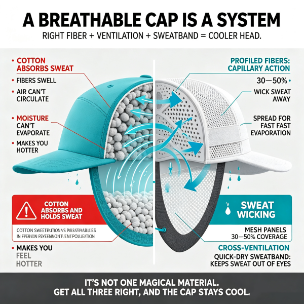 Why Cotton Caps Make You Hotter