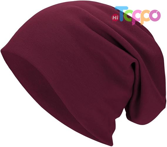  Custom Cotton Slouchy Beanie for Men and Women, Oversized Thin Skull Cap