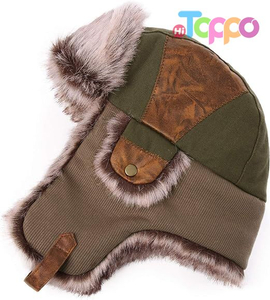 Cold Weather Winter Trapper Hat for Men with Ear Flaps