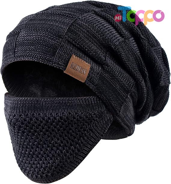 Hot Sale Winter Warm Hats Knit Slouchy Thick Skull Cap with Face Cover
