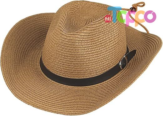 Outdoor Foldable Summer Western Cowboy Wide Brim Panama Fedora Straw Sombrero Rancher Cap