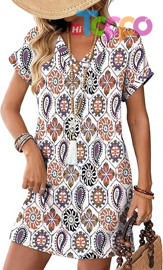  Casual Tshirt Dress Midi Dresses Fashion Beach Vacation Clothes