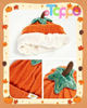 Thick Warm Soft Pumpkin Knitted Beanie Hat Orange for Autumn Halloween