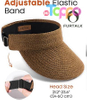 Summer Wide Brim Straw Sun Visors Foldable Ponytail Beach Women Hat