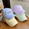 Stock Today Embroidery Stripes Baseball Caps with Ribbon Tie-bows Backside 