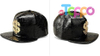 Hip Hop Flat-Brimmed Rock Adjustable Snapback Hat for Men and Women